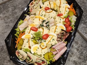 Saladebuffet huzaren/zalm (deluxe)